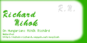 richard mihok business card